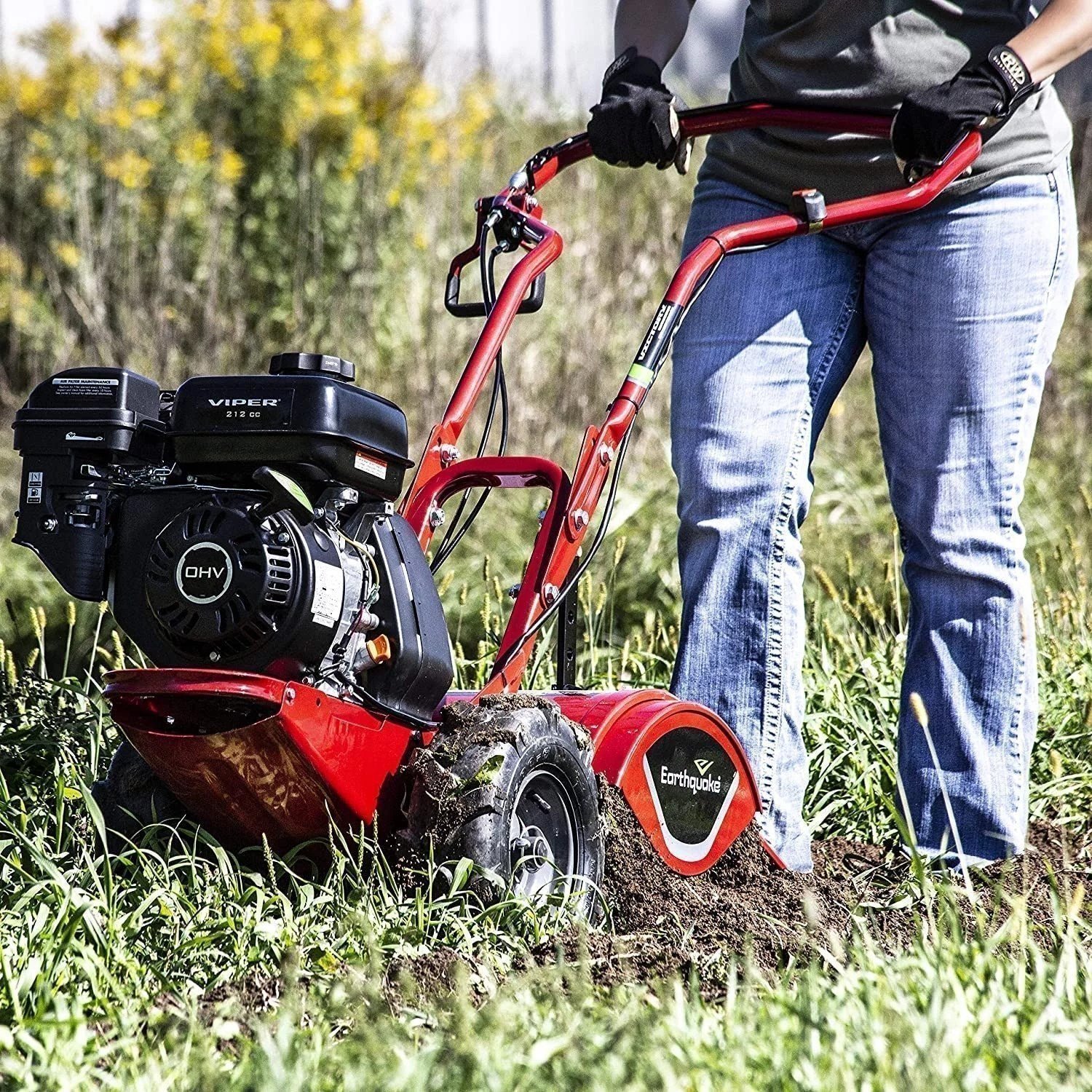 Earthquake 33970 Victor Rear Tine Tiller, Powerful 212cc 4-Cycle Vipe Engine - Image 10