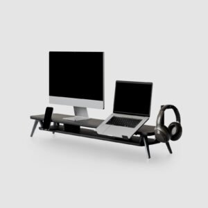 Double Shelf Monitor Riser Stand