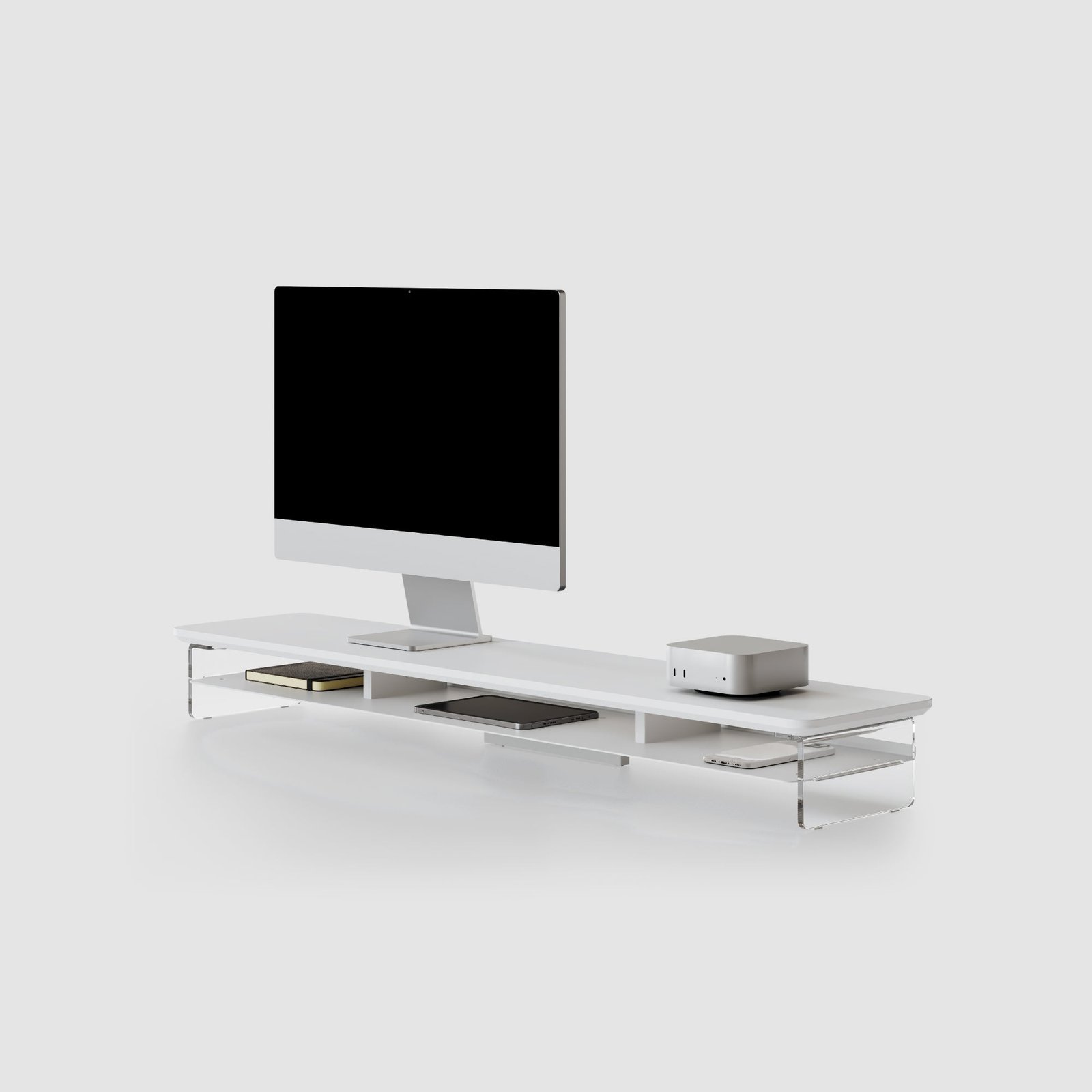 Compact Desktop Monitor Riser Shelf