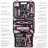 Pink Tool Kit Box Drill Set:DEKOPRO Home Mechanic Toolbox with 12V Power Cordless Drill Hand Repair Tools Sets Combo Kits Storage Organizer Drawer Case for Men & Women - Image 2