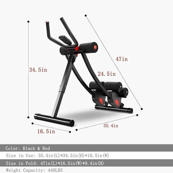 Fitlaya Fitness ab machine, ab workout equipment for home gym, Height Adjustable ab trainer, foldable fitness equipment. - Image 4