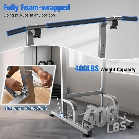 RELIFE REBUILD YOUR LIFE Power Tower Pull Up Bar Station Workout Dip Station for Home Gym Strength Training Fitness Equipment - Image 3