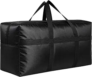 Nuvorro 130L Extra Large Travel Duffle Bag – Spacious Black Storage Duffel for Travel & Camping