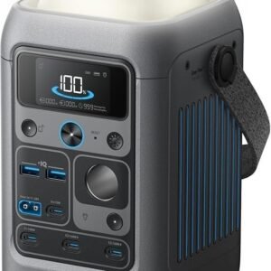 Anker SOLIX C300 DC Power Bank Station, Outdoor 288Wh Portable Power Station, LiFePO4 Battery, 300W Solar Generator, for Camping, Traveling, and Emergencies (No Wall Charger Included)