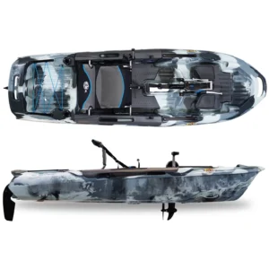 3 Waters Big Fish 108′ Length Urban Camo Pro Fish Pedals Drive Cathedral Hull